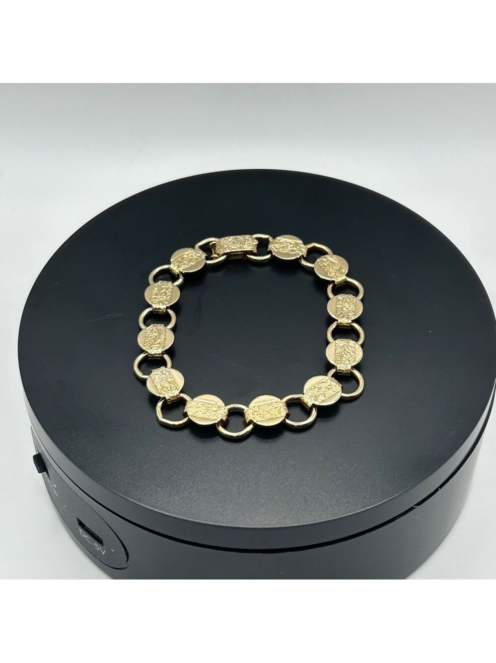 Vintage Sarah Coventry Gold Coin Link Bracelet